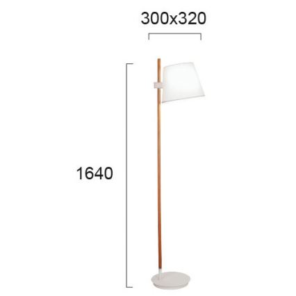 Stehleuchte VIANA 1xE27/60W/230V weiß/braun