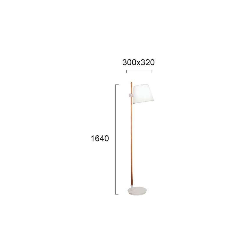 Stehleuchte VIANA 1xE27/60W/230V weiß/braun
