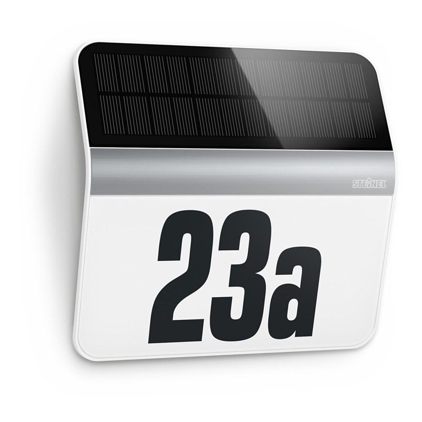 STEINEL 007140 - LED-Solar-Hausnummer XSolar LH-N LED/0,03W Edelstahl IP44 2500 mAh