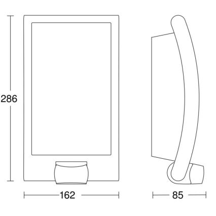 Steinel 009816 - Außenwandleuchte mit Sensor L 22 S 1xE27/60W/230V
