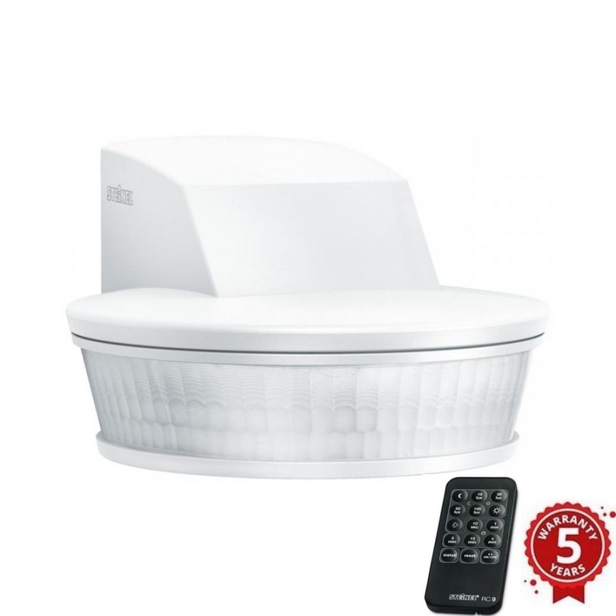 STEINEL 034955 - Bewegungssensor für den Außenbereich SenslQ S weiß IP54 + Fernbedienung