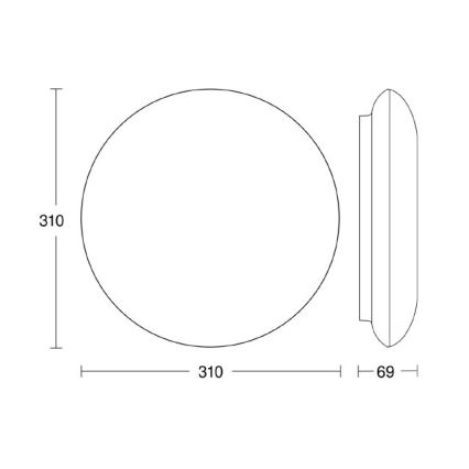 Steinel 035440 - LED Außenleuchte mit Sensor QUATTRO LED/10W/230V IP54