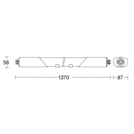 Steinel 052911 - LED-Smart-Leuchtstofflampe mit Sensor RS PRO LED/30W/230V