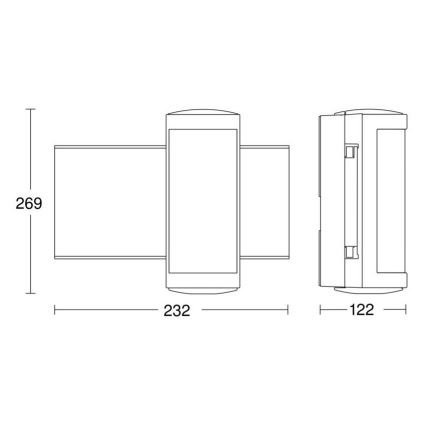 STEINEL 053949-LED Außenwandleuchte mit Sensor L665 LED/10W/230V IP44