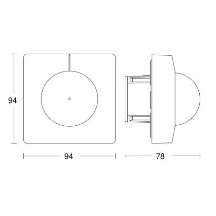 Steinel 057244 - Bewegungsmelder IS 3360 DALI-2 IP20 quadratisch weiß