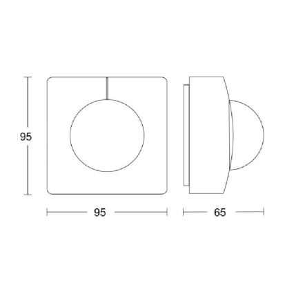 Steinel 057275 - Bewegungsmelder IS 345 DALI-2 IPD IP54 quadratisch weiß