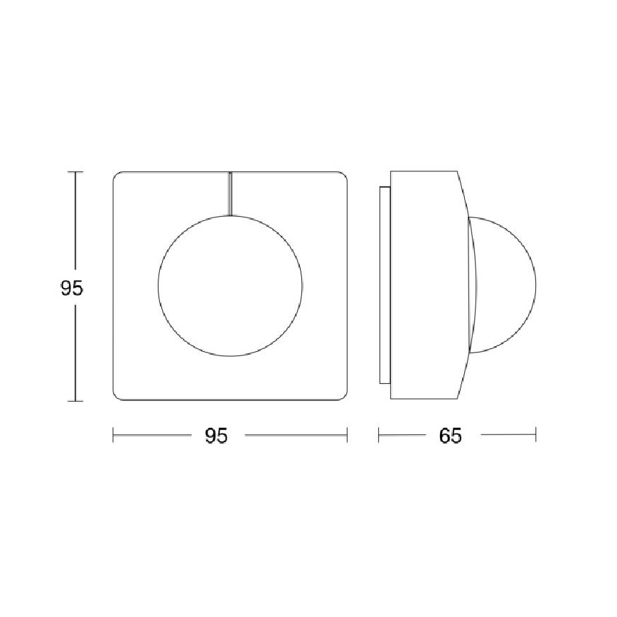 Steinel 057275 - Bewegungsmelder IS 345 DALI-2 IPD IP54 quadratisch weiß