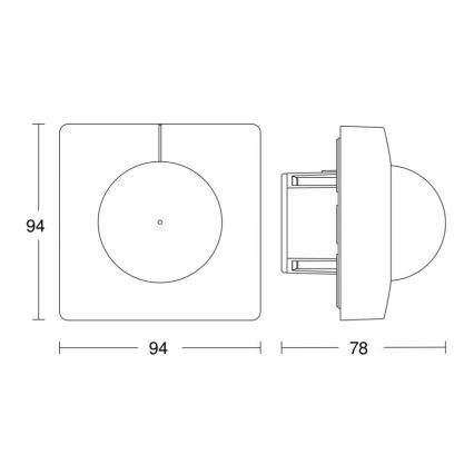 Steinel 057282 - Bewegungsmelder IS 345 DALI-2 IPD quadratisch weiß