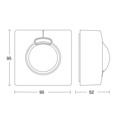 Steinel 057312 - Bewegungsmelder HF 3360 DALI-2 IP54 quadratisch weiß