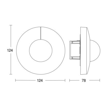 Steinel 058197 - Bewegungssensor IS 3360-R KNX V3 IP54 rund weiß