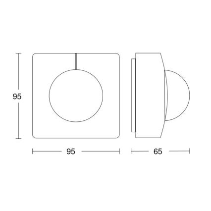 Steinel 058258 - Bewegungsmelder IS 345 V3 KNX IP54 quadratisch weiß