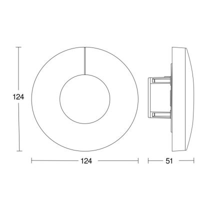 Steinel 058340 - Lichtsensor Dual V3 KNX rund weiß