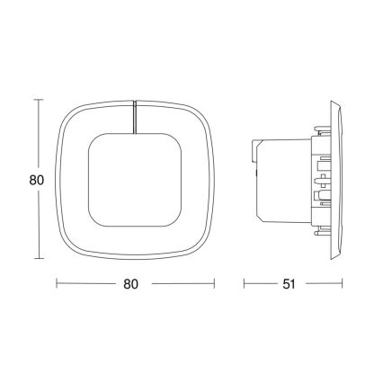 Steinel 058500 - Präsenzmelder IR Quattro SLIM XS V3 KNX weiß