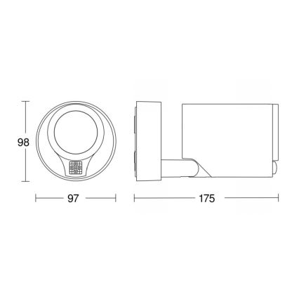 STEINEL 058630 - LED-Außenleuchte mit Sensor SPOT ONE 1xGU10/7W/230V IP44