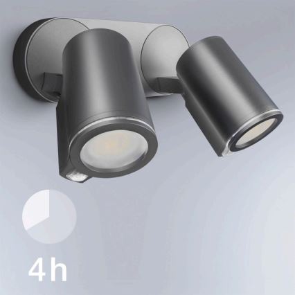 STEINEL 058654- LED-Außenleuchte mit Sensor SPOT DUO 2xGU10/7,5W/230V IP44