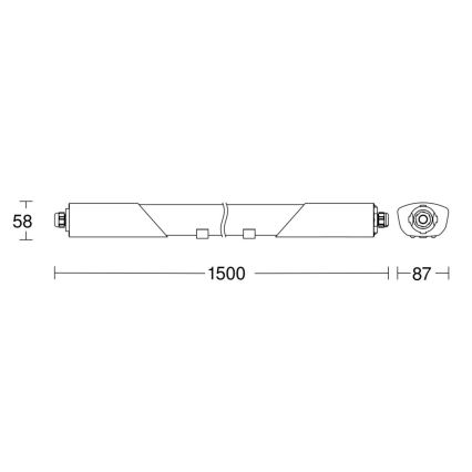 Steinel 058715 - LED Hochleistungs-Notleuchte mit Sensor RS PRO 5150 SC EM LED/42W/230V IP66 4000K