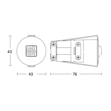 Steinel 064129 - Präsenzmelder IR Quattro MICRO 6m KNX IP65 weiß