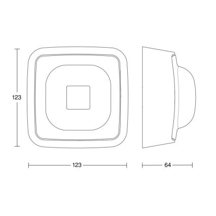 Steinel 064327 – Präsenzmelder IR Quattro HD-2 24m COM1 IP54 weiß