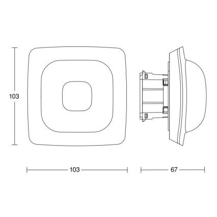 Steinel 064334 – Präsenzmelder IR Quattro HD-2 24m COM2 weiß