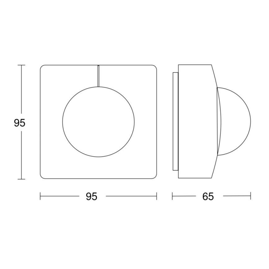 Steinel 068523 - Bewegungssensor IS 3360 40m COM1 IP54 eckig schwarz