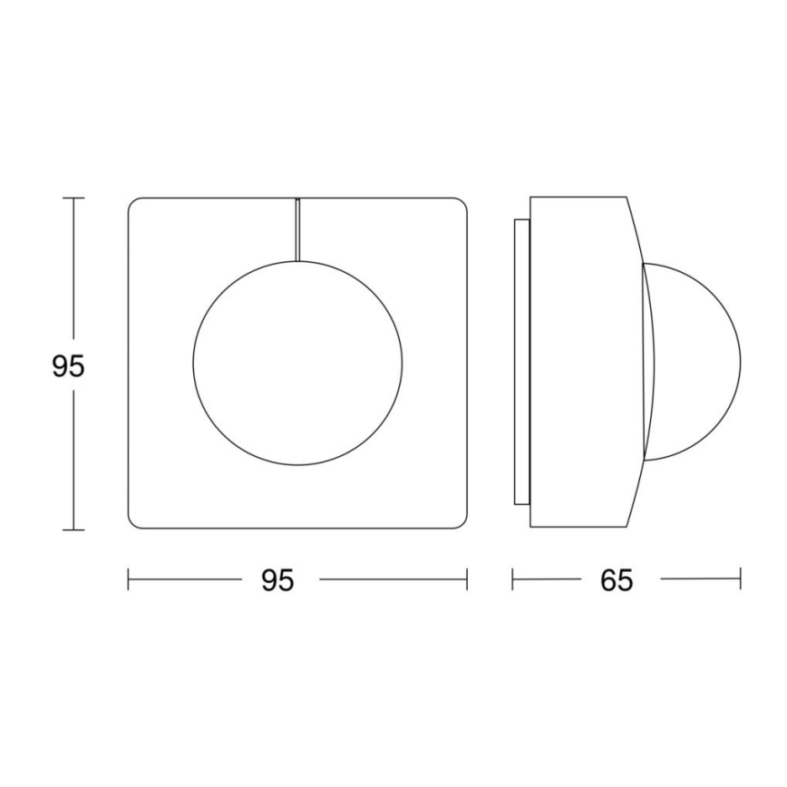 Steinel 068561 – Bewegungsmelder IS 3360 40m V3 KNX IP54 quadratisch schwarz