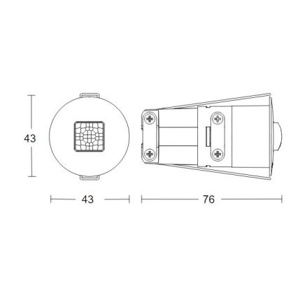 Steinel 068646 – Präsenzmelder IR Quattro MICRO 6m KNX IP65 rund schwarz