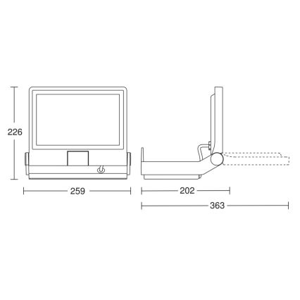 Steinel 069520 - LED-Strahler XLED PRO ONE Max LED/49,4W/230V 3000K IP44 anthrazit