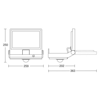 Steinel 069537- LED-Strahler mit Sensor XLED PRO ONE Max S LED/50,1W/230V IP44 3000K + Fernbedienung