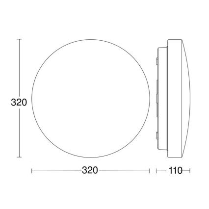 Steinel 069766- LED-Bad-Deckenleuchte RSPRO P2 LED/14W/230V 3000K IP54