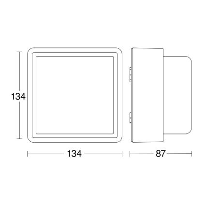 Steinel 078645 - LED-Wandleuchte für Außenbereiche mit Sensor L 845 SC 9W/230V 3000K IP44 anthrazit