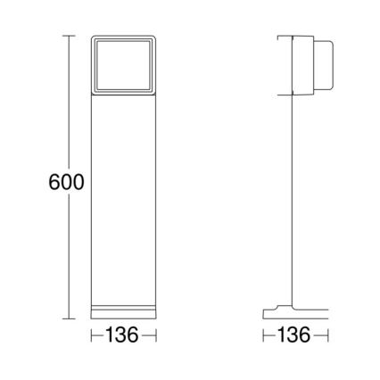 Steinel 078652 - Dimmbare LED-Außenleuchte GL 85 C 600 LED/9W/230V 3000K IP44