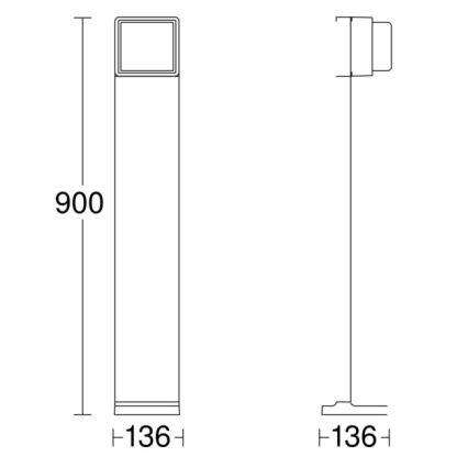 Steinel 078676 – Dimmbare LED-Outdoor-Lampe GL 85 C 900 LED/9W/230V IP44