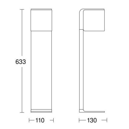 Steinel 079284 - LED Außenleuchte GL 80 C LED/9,1W/230V IP44 anthrazit