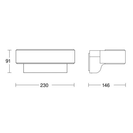 Steinel 079307- LED Außenwandleuchte L810C LED/9,8W/230V IP44 anthrazit