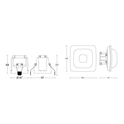 Steinel 079406 – Präsenzmelder IR Quattro HD-2 24m COM1 weiß