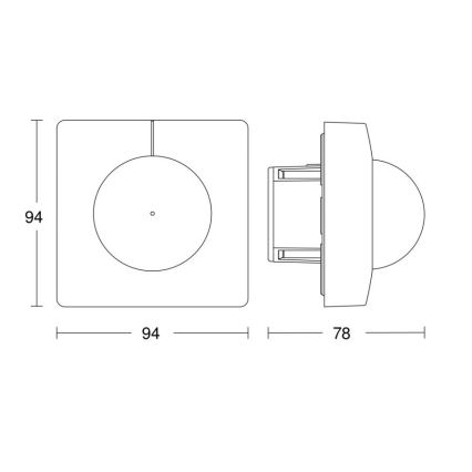 Steinel 079642 - Bewegungsmelder IS 3360 KNX quadratisch weiß