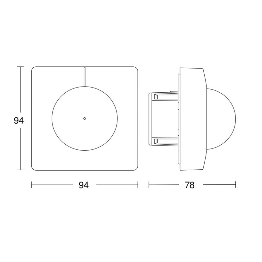 Steinel 079642 - Bewegungsmelder IS 3360 KNX quadratisch weiß