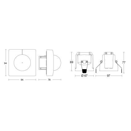 Steinel 079673 - Bewegungsmelder IS 345 COM1 230V weiß