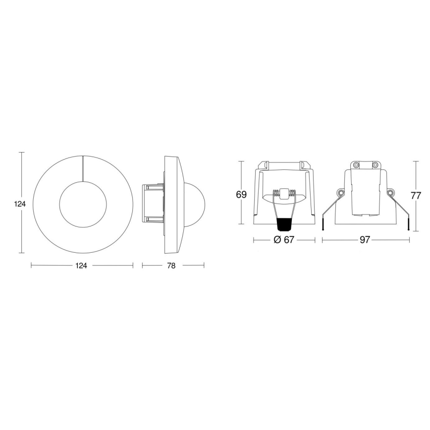 Steinel 080655 - Bewegungsmelder IS 345 DALI-2 APC rund weiß