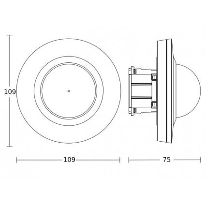 Steinel 087777 - Bewegungssensor eingebaut MD-24 ECO COM1 360° weiß