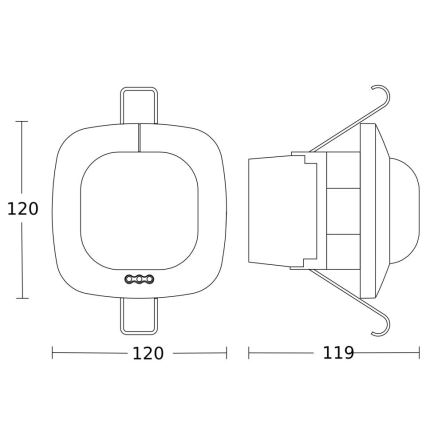 Steinel 088828 - Präsenzmelder eingebaut IR QUATTRO HD DALI DUO
