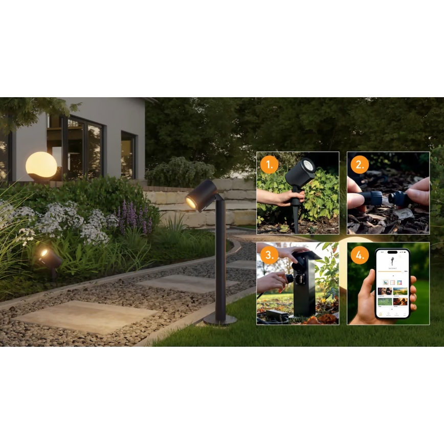 Steinel 089337 - LED RGBW Außenleuchte LED/7,9W/24V IP65