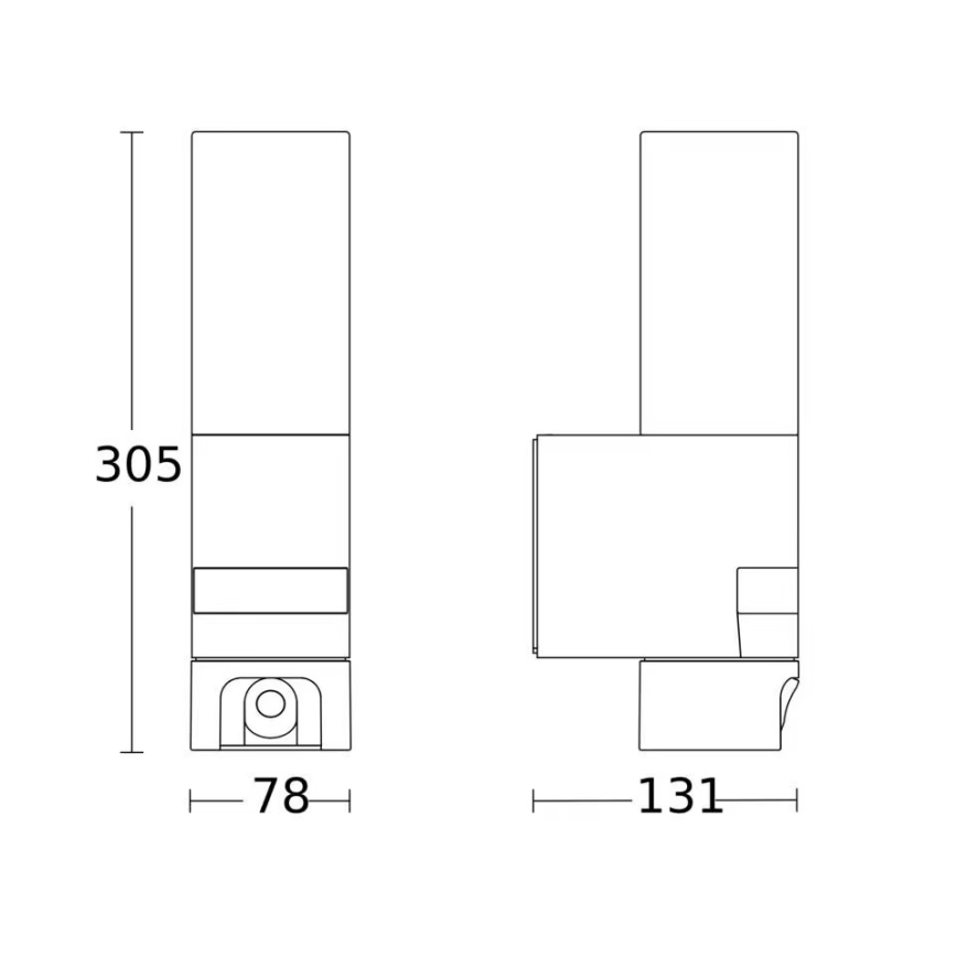 Steinel 092597 - LED-Außenleuchte mit Sensor und Kamera L 620 LED/13,5W/230V IP44