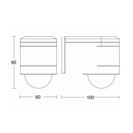 STEINEL 602710 - Infrarot-Wandsensor für den Außenbereich IS240 anthrazit IP54