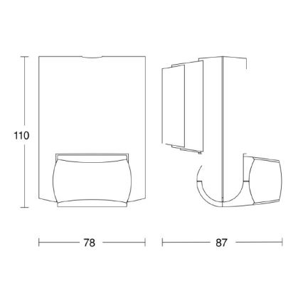 STEINEL 660116 - Außen-Infrarotsensor IS 130-2 silber IP54