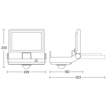 Steinel - LED-Strahler mit Sensor XLED PRO ONE S 18,4W/230V IP44 3000K anthrazit + Fernbedienung