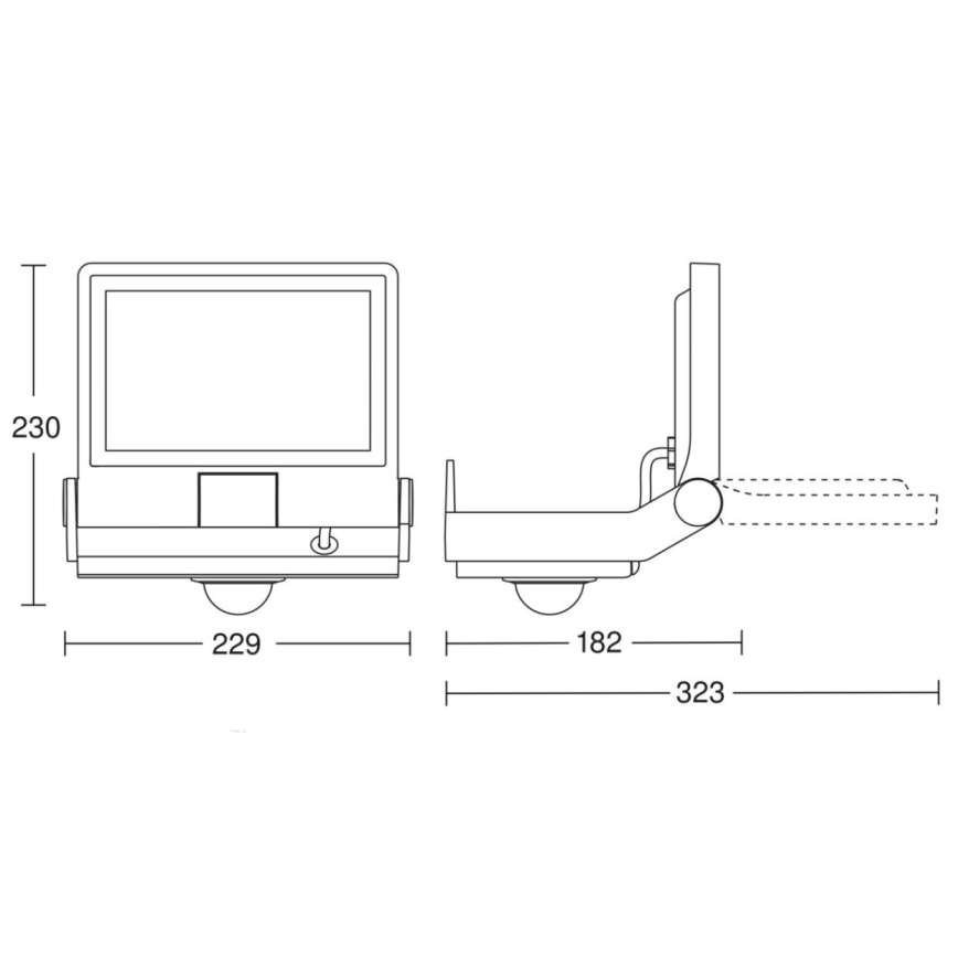 Steinel - LED-Strahler mit Sensor XLED PRO ONE S 18,4W/230V IP44 3000K anthrazit + Fernbedienung
