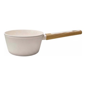 Stieltopf BIANCO 18 cm creme/braun