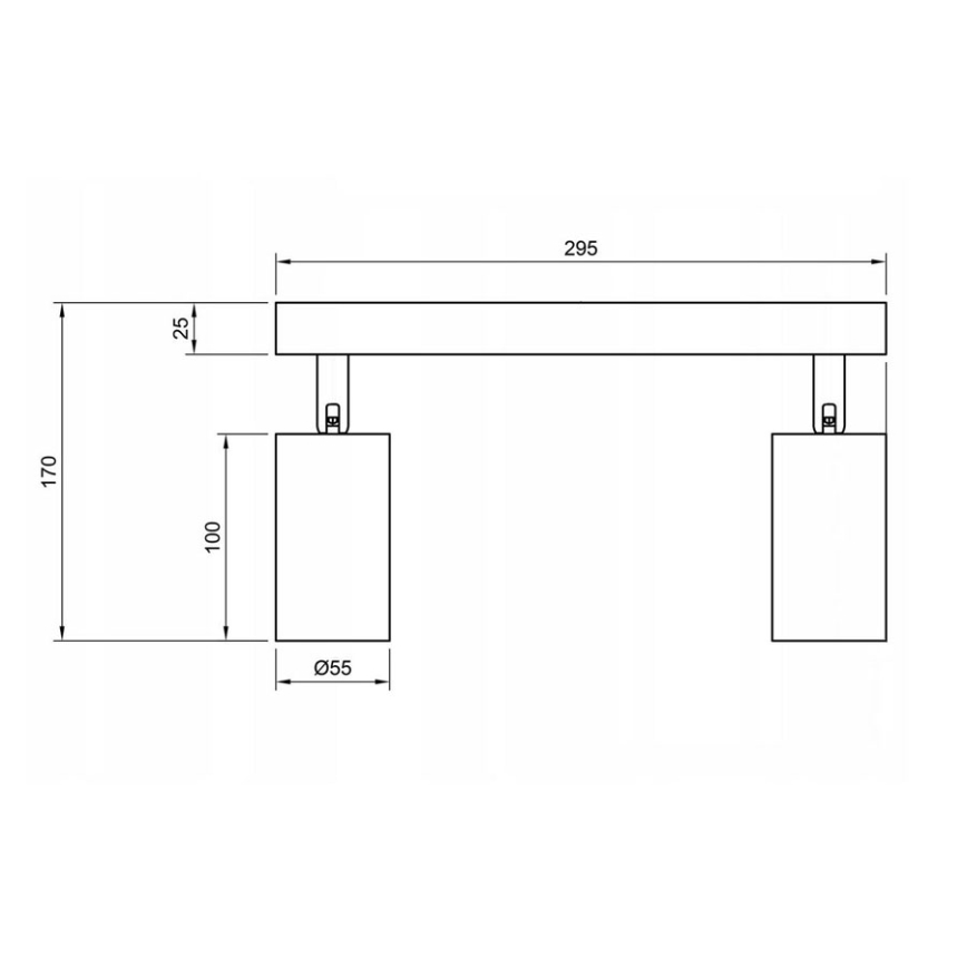 Strahler 2xGU10/35W/230V weiß