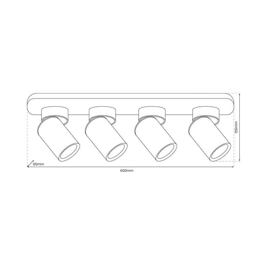 Strahler ANDY 4xGU10/8W/230V weiß/golden